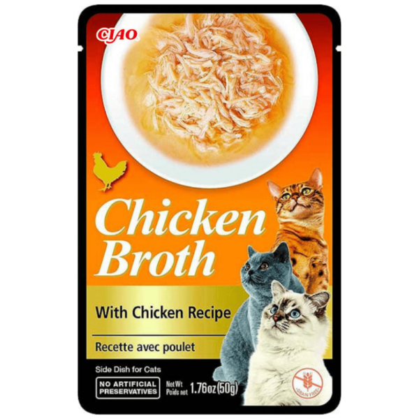 Ciao Chicken Broth Tavuk Sulu ve Tavuklu 50 gr Kedi Çorbası