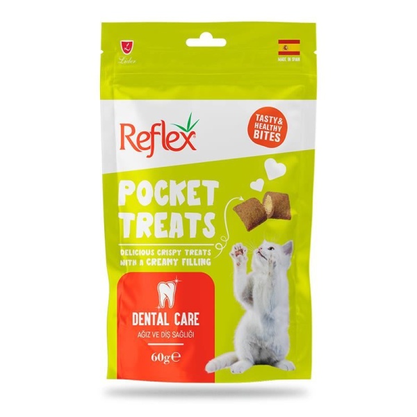 Reflex Pocket Treats Ağız ve Diş Sağlığı 60 gr Kedi Ödül Maması