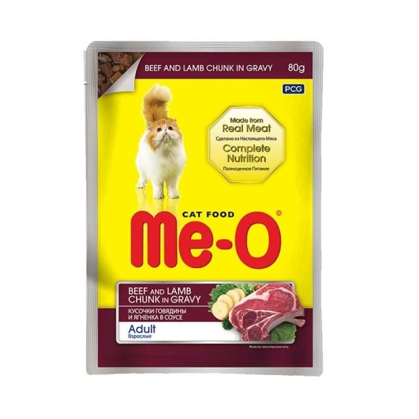 Me-O Dana ve Kuzu Etli 80 gr Konserve Yetişkin Kedi Maması
