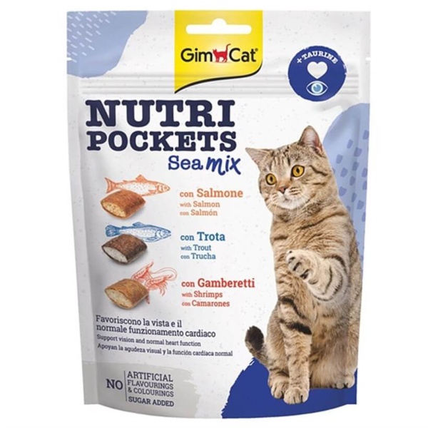 Gimcat Nutri Pockets Sea Mix Taurinli 150 gr Kedi Ödül Maması