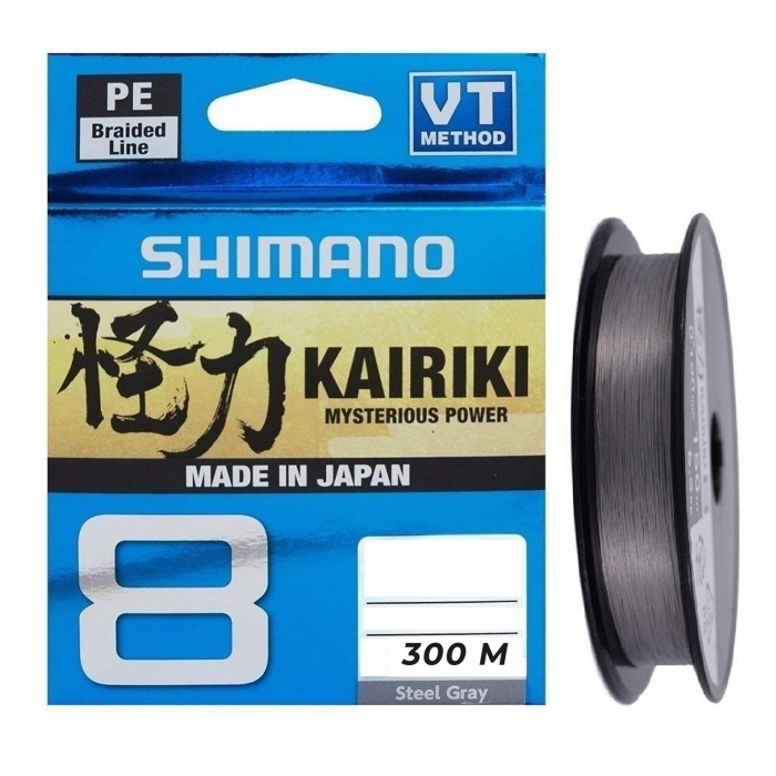 Shimano Kairiki 8X 300m Steel Gray 0.28 mm 29.3 kg Örgü Misina