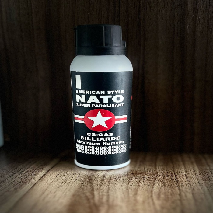 NATO 100 ml. Amerikan style biber gazı ,göz yaşartıcı sprey büyük boy