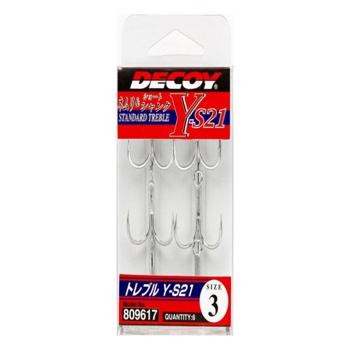 DECOY Y-S21 Standart Treble Üçlü Maket Balık İğnesi  NO: 6