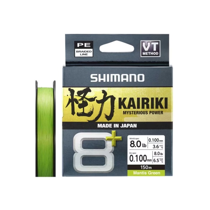 Yeni Shimano Kairiki + 8x 150 M. Mantis Green İp Misina 0.19 mm