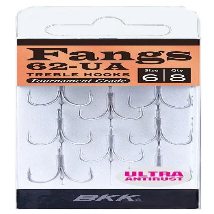 BKK Fangs-62 UA Üçlü Olta kancası no 6 8 Pcs