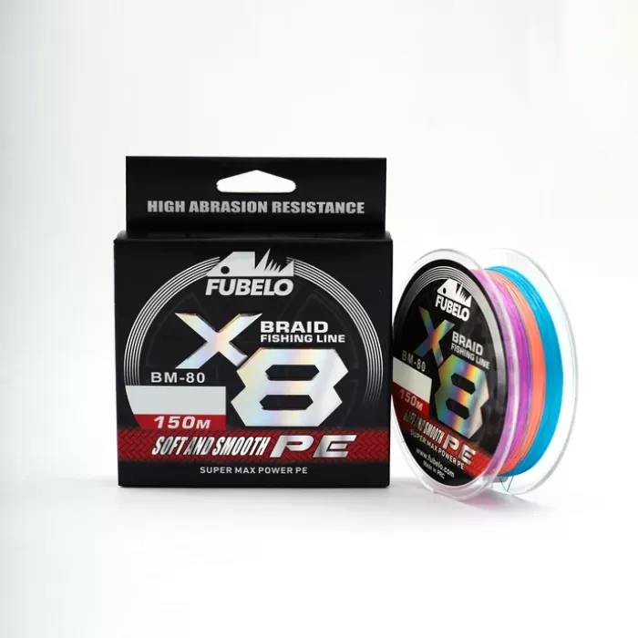 Fubelo Braid Line 8x Multi Color 0.10 mm  150 m