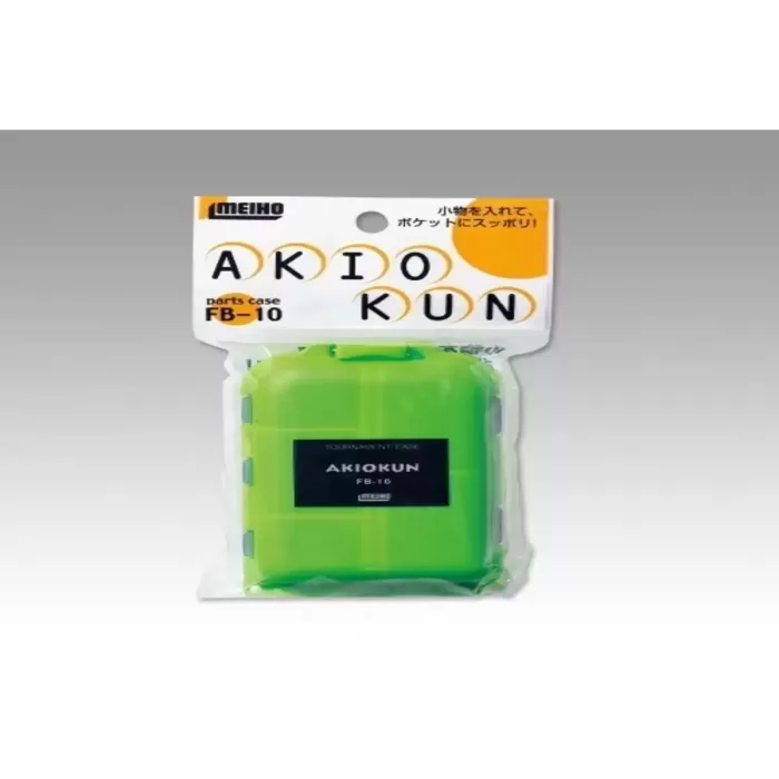 Meiho FB-10 Akiokun Tackle Box Malzeme Kutusu Yeşil