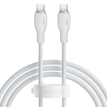 Baseus Pudding Type-C to Type-C Hızlı Şarj Kablosu 1.2m Beyaz