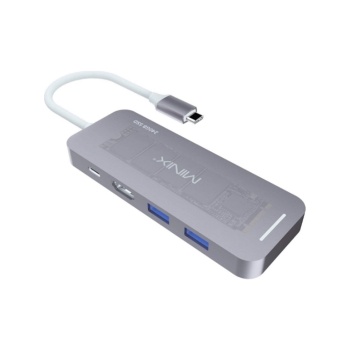 Minix USB-C 240GB Dahili SSD Depolamalı Adaptör / Çoklayıcı (Space Grey)