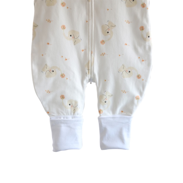Ninna Kids 0.5 TOG Elephant Love Kısa Kollu Uyku Tulumu | Bebek & Çocuk | Terletmeyen %100 Pamuk