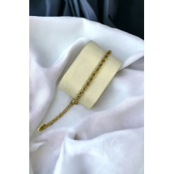 Moda Takı Gold Renkli Burgu Çelik Bileklik