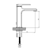 Quadro Lavabo Bataryası Krom MLB190