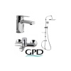 GPD Solus 3 Parça Krom Armatür Musluk Batarya Banyo Seti Mbb55-mlb55-dst19-3