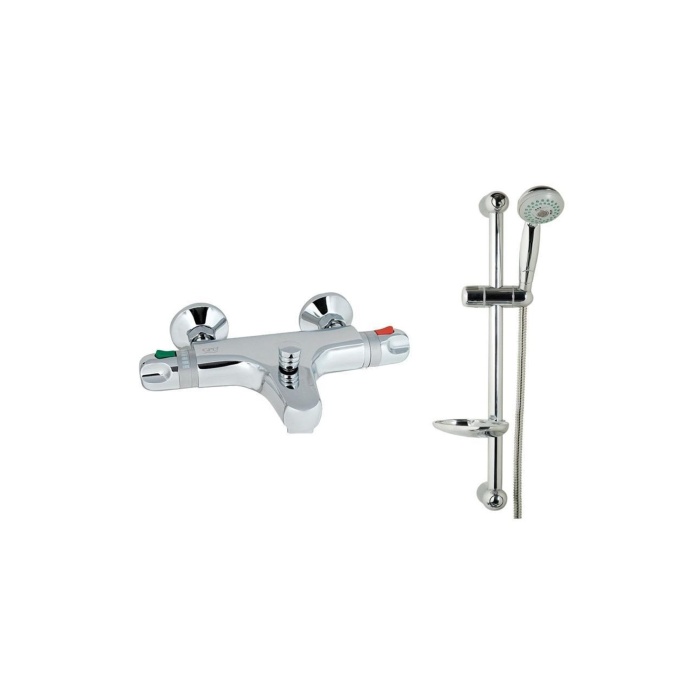 GPD Termostatik Banyo Bataryası Tbb01 Ve Sürgülü Duş Seti Dst16