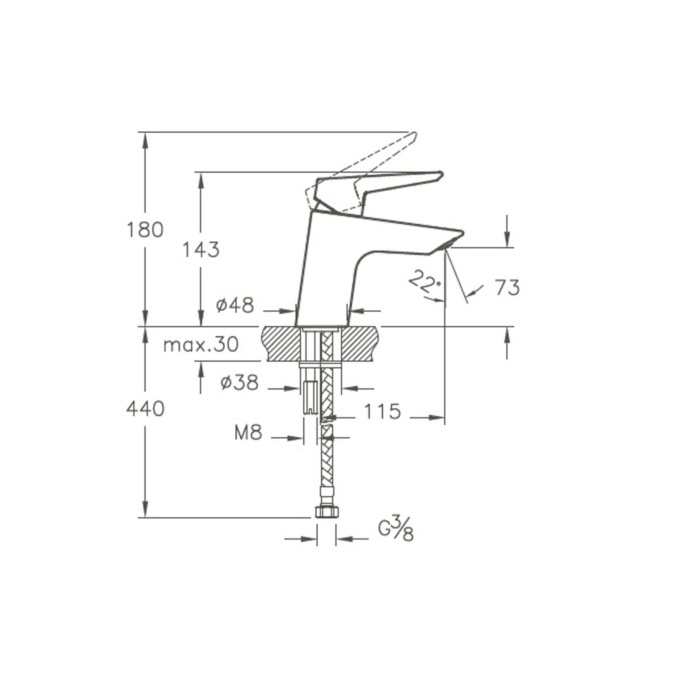 Artema Solid S Lavabo Bataryası Armatürü A42440