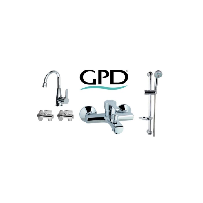 GPD Solus 5 Parça Banyo Armatür Musluk Batarya Seti Mbb55-mtl55-dst16-fkm01-2