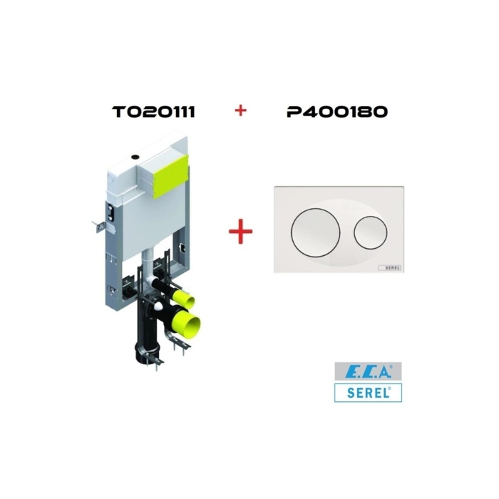 Serel Gömme Rezervuar Smooth T020111bk40 - P40-0180v2 Mat Krom Panel