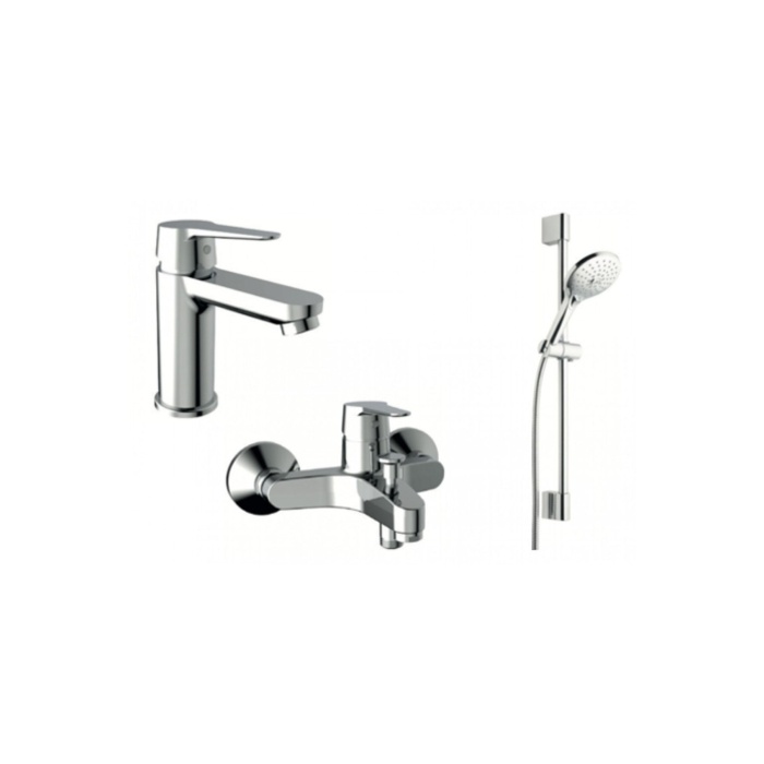 ROCA Üçlü Set Esteria Lavabo Batarya / Banyo Batarya / Aurea Duş Takımı