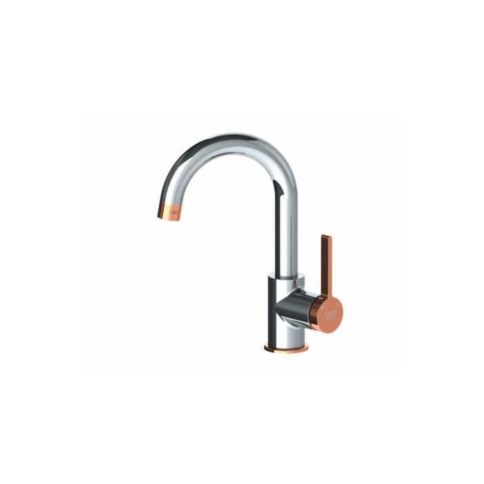 GPD Gildo Mtl165-k-r Tek Gövde Lavabo Bataryası Krom - Rose Gold