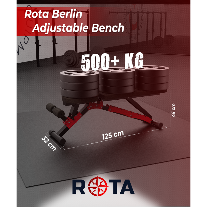 Rota Berlin 2100 Yerli Üretim Fonksiyonel Ağırlık Sehpası-Ayarlanabilir Bench Press Sehpası- Mekik Sehpası
