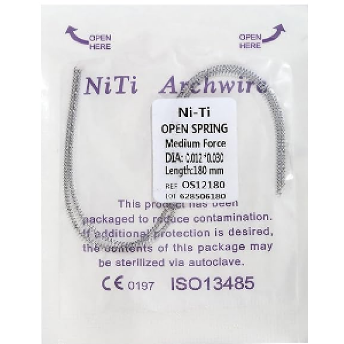 Niti Open Spring 2x180mm - Açık Yay 2li