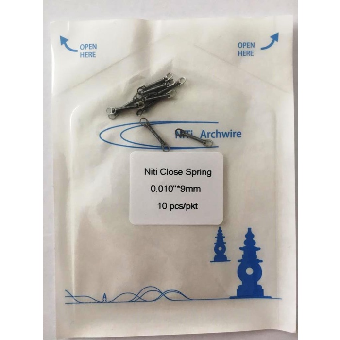 Niti Closed Coil Spring with Eyelets- Kapalı Yay 10lu paket