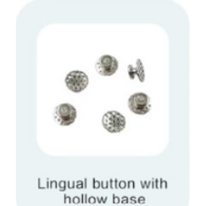 Lingual Button Hollow Base- Yuvarlak Delikli Buton 10lu Paket