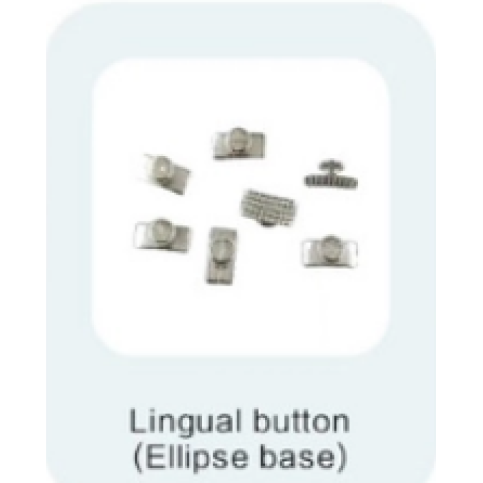 Lingual Buton Elips Base-Köşeli Taban 10lu Paket