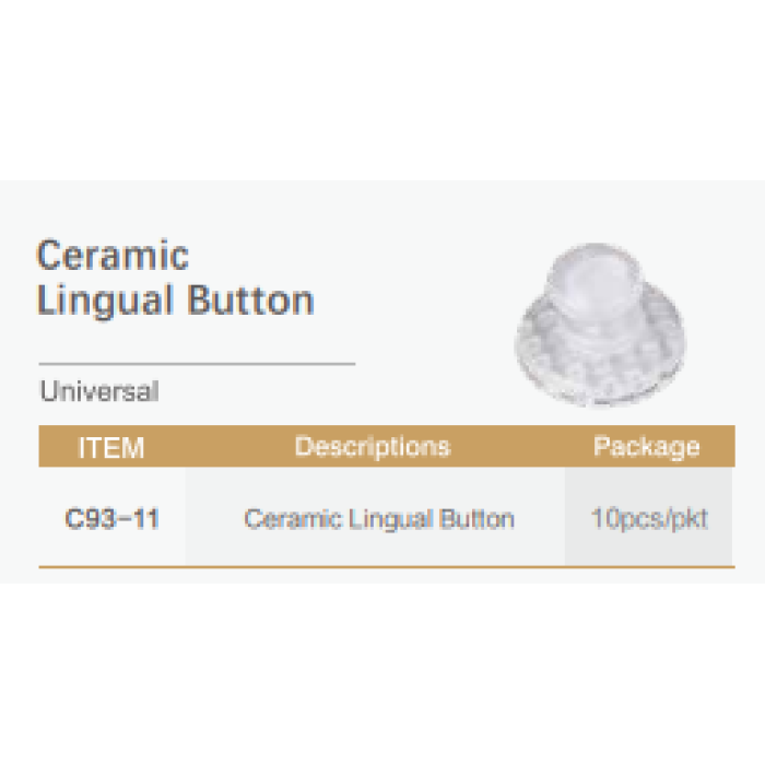 Lingual Buton Seramik Yuvarlak 10lu Paket