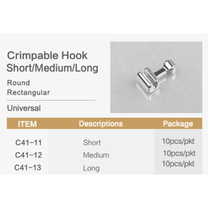 Crimpable Hook Ball Hook 10lu Paket