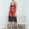 Kadın Şık Fantezi Uzun Elbise Gecelik Harness 3858 - Royaleks