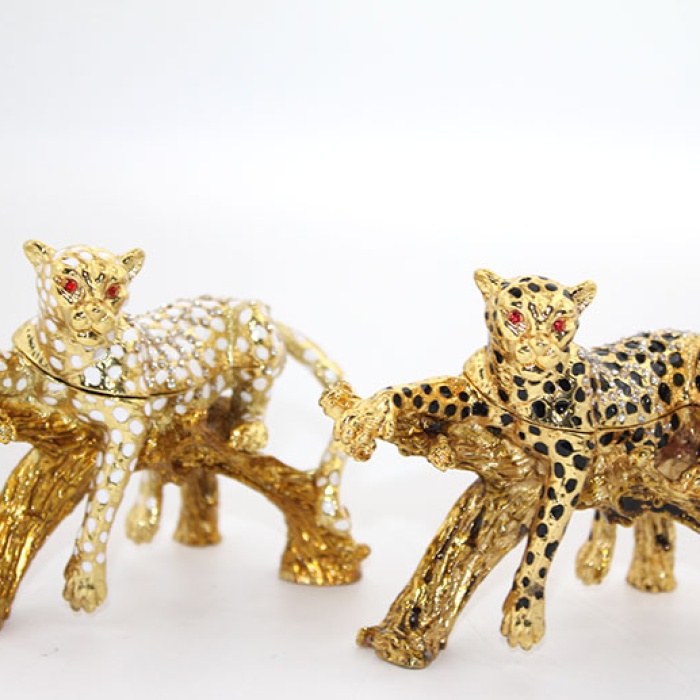 Swarovski Taşlı Tekli Leopar Model 3