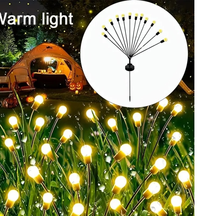 Solar LED Ateşböceği Bahçe Işıkları 2 Adet