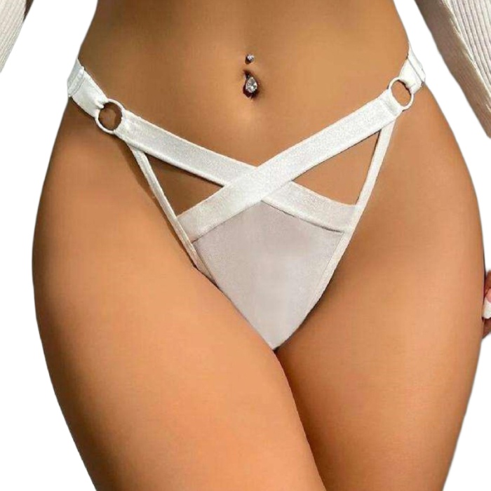 Kadın Fantezi İç Giyim Tanga Külot Perfect Fall D219 Beyaz