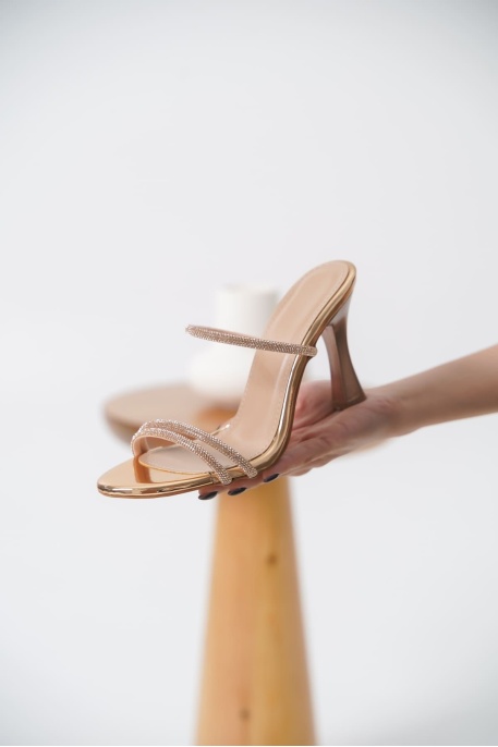 Topuklu Rose Gold Kadın Terlik TR20MY24F