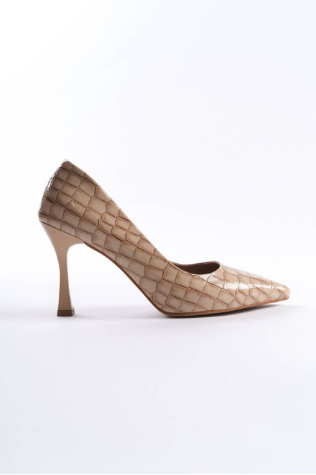 Kadın Nude Kroko Rugan Stiletto TR08MS10D