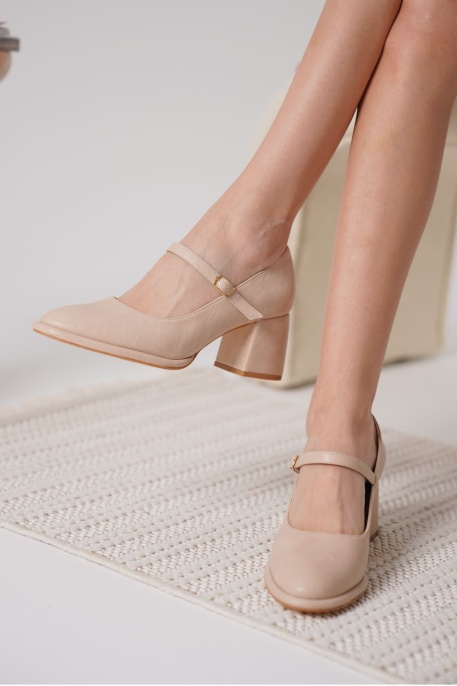 Nude Cilt Kadın Topuklu Ayakkabı TR18MS07D