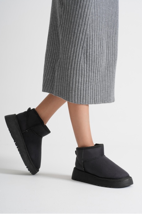 Kadın Siyah Kışlık Kürklü Bot TR14MK03A