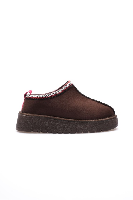 Kadın Acı Kahve Kışlık Kürklü Terlik TR14MK01E