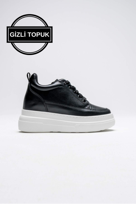 Kadın Gizli Topuk Siyah BT Spor Ayakkabı