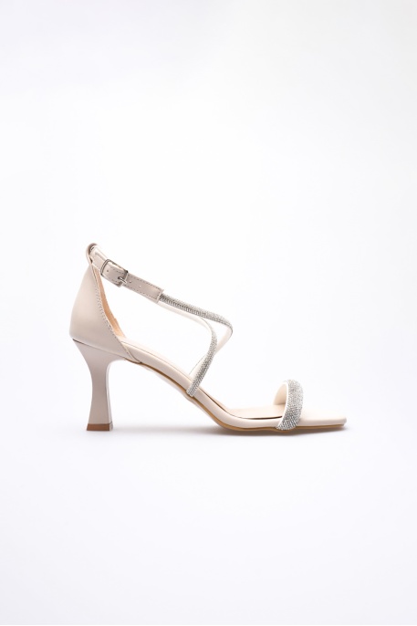 Bej Kadın Topuklu Sandalet TR12MY03C