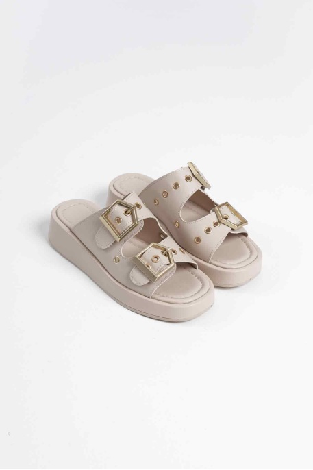 Kadın Bej Cilt Terlik TR17MY04C