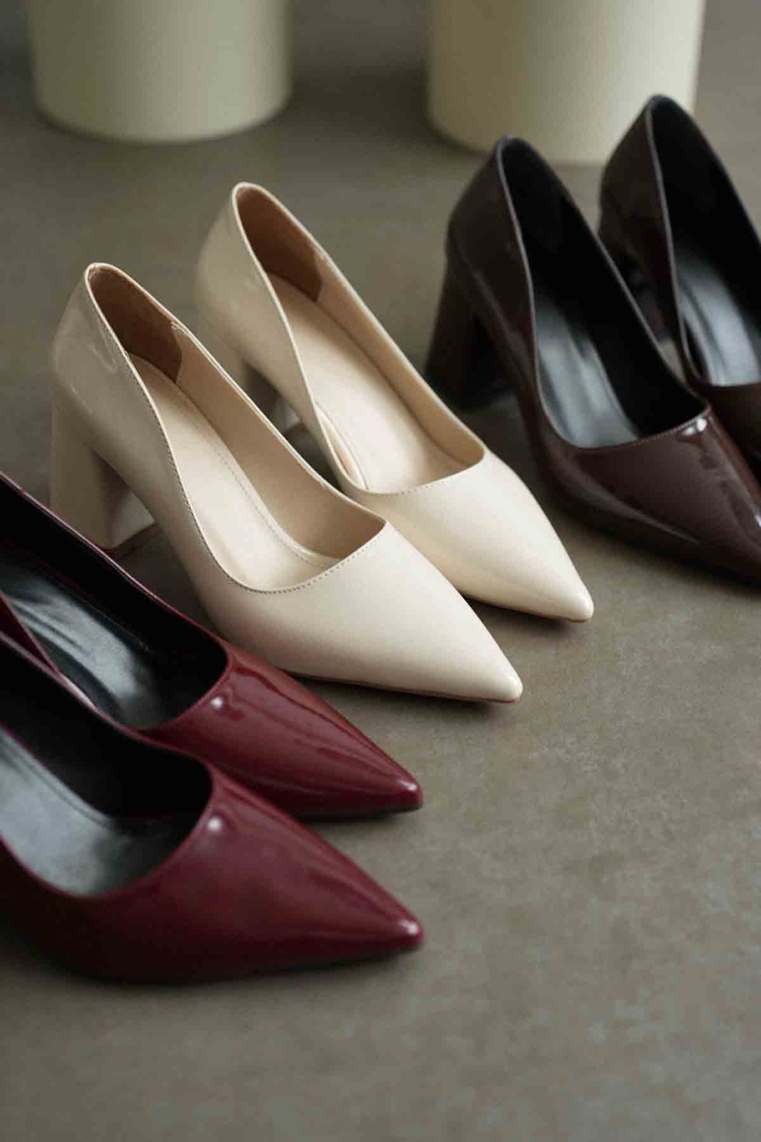 Bordo Rugan Kadın Topuklu Ayakkabı TR08MS16G