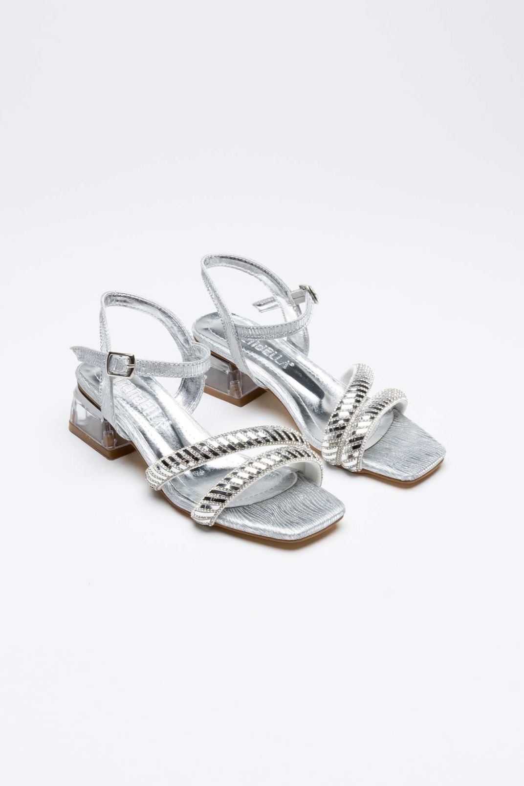 Gümüş Taşlı Kadın Topuklu Sandalet TR25MY04B
