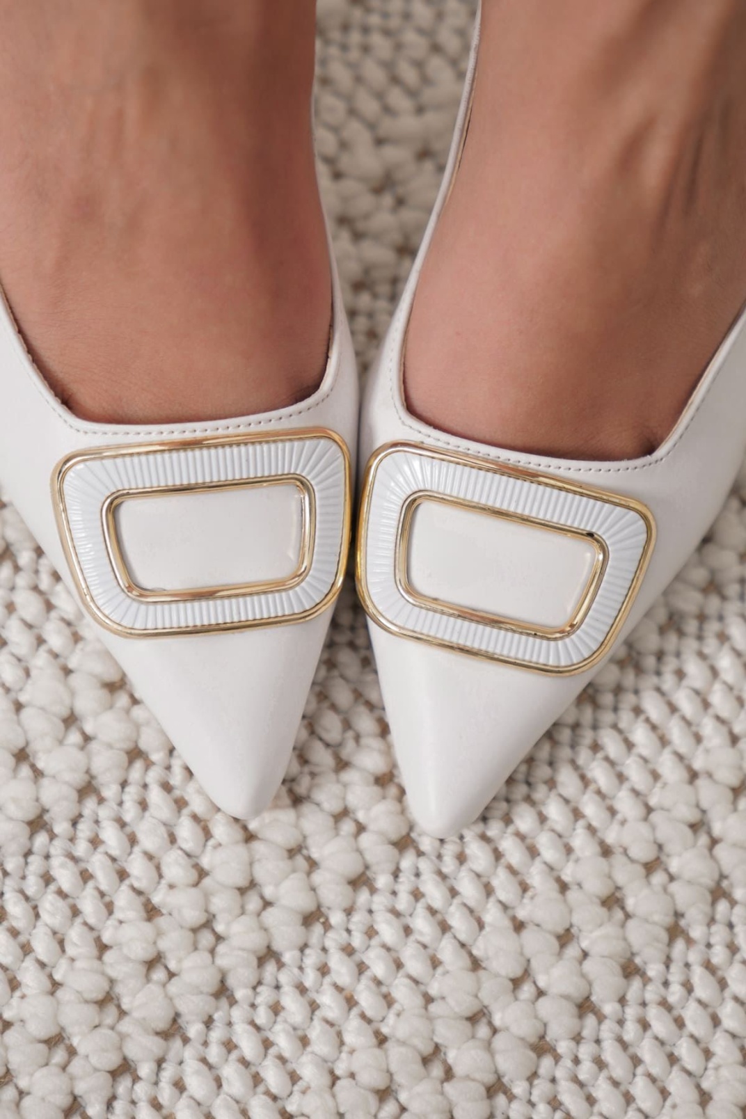 Kadın Beyaz Topuklu Ayakkabı TR12MS07B