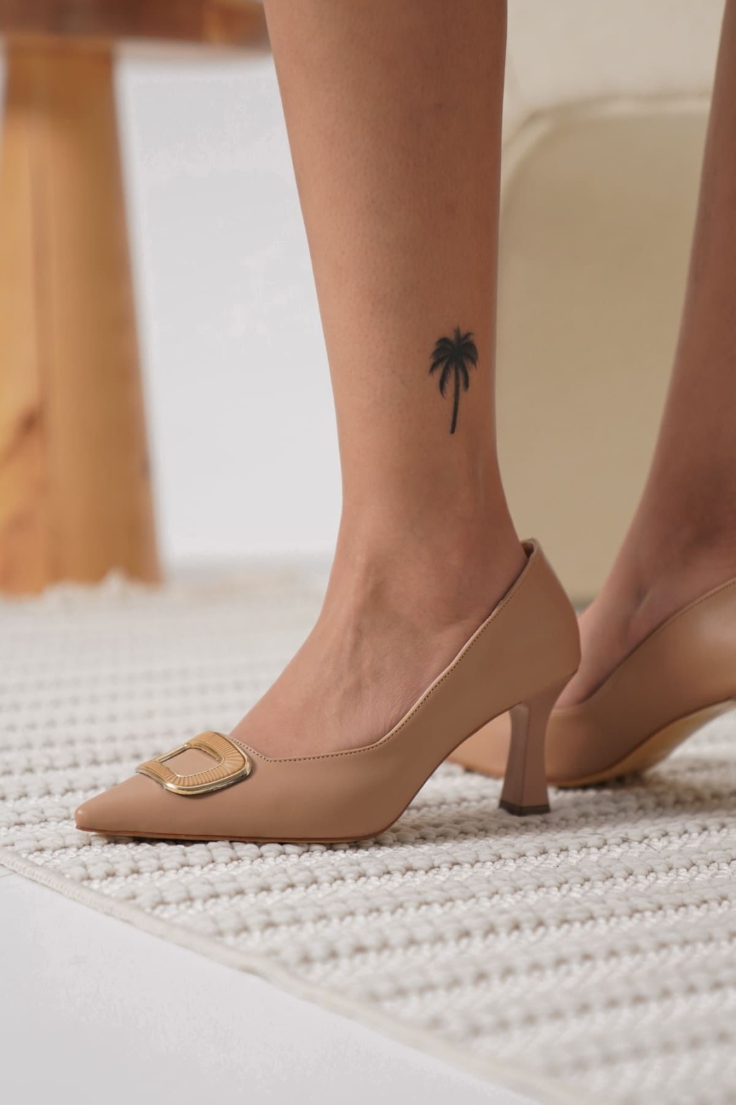 Kadın Nude Topuklu Ayakkabı TR12MS07D