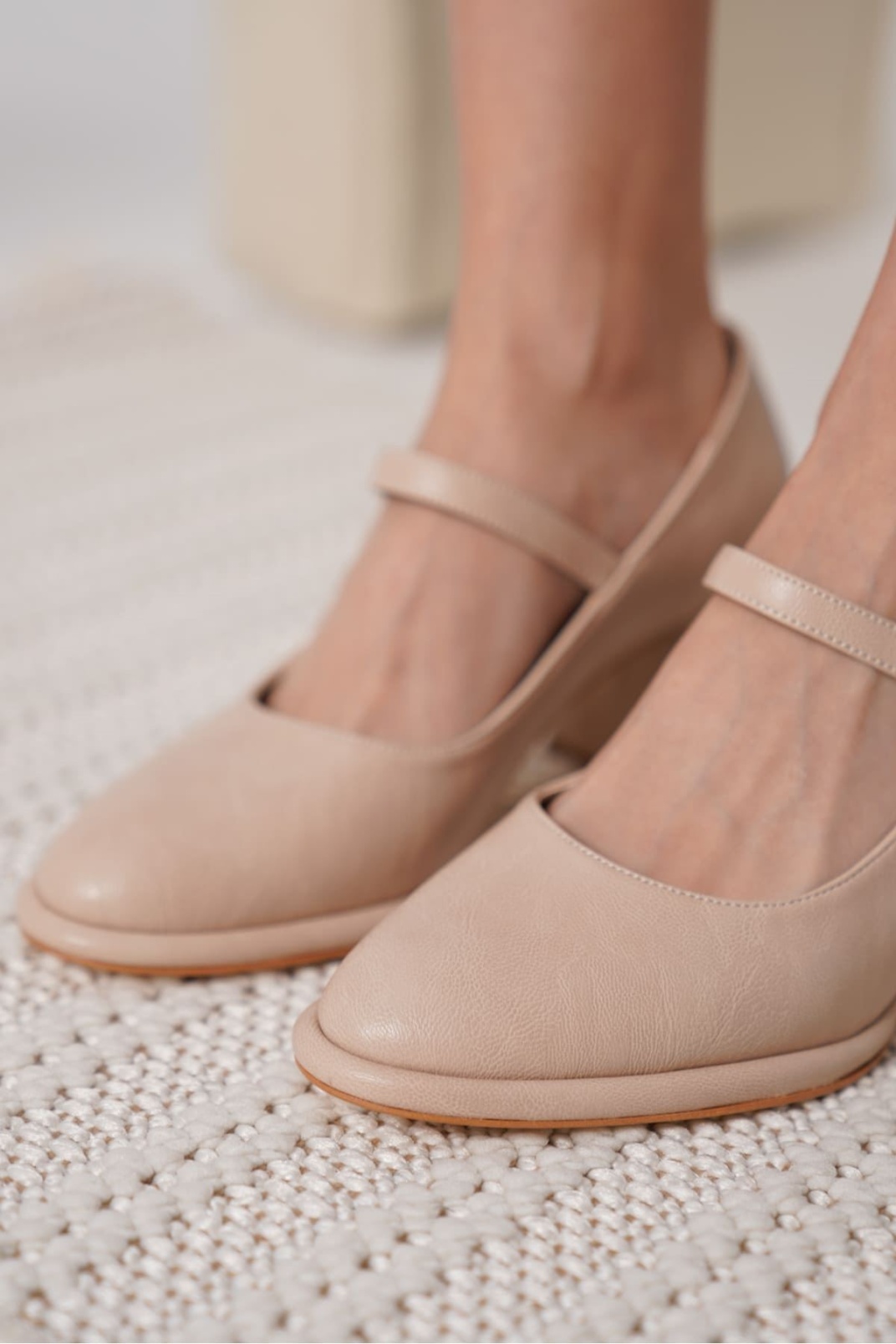 Nude Cilt Kadın Topuklu Ayakkabı TR18MS07D