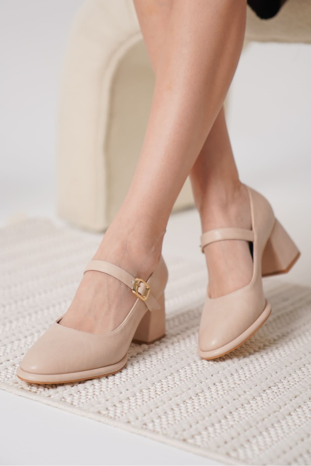 Nude Cilt Kadın Topuklu Ayakkabı TR18MS08D