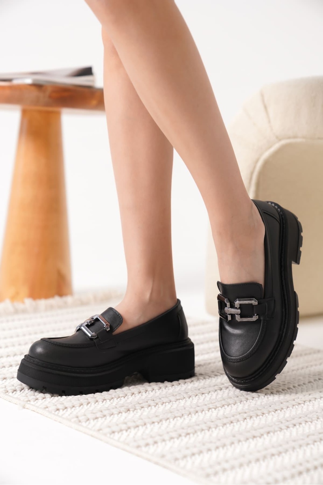 Cilt Siyah Kadın Loafer TR17MS01D
