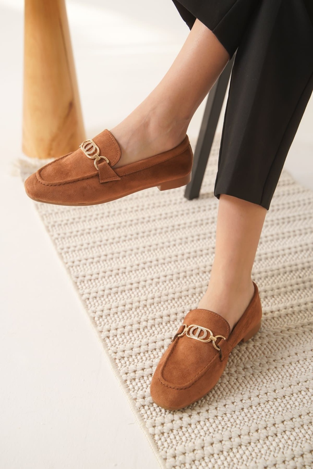 Kadın Süet Taba Günlük Ayakkabı TR27MS01C